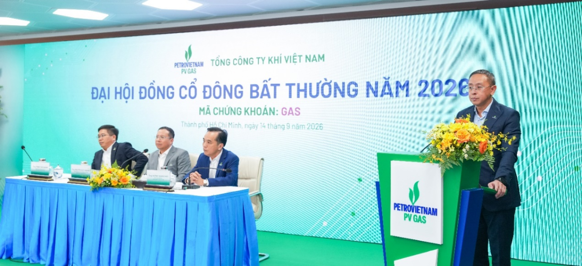 Thành viên HĐTV Petrovietnam Trần Bình Minh phát biểu tại Đại hội.
