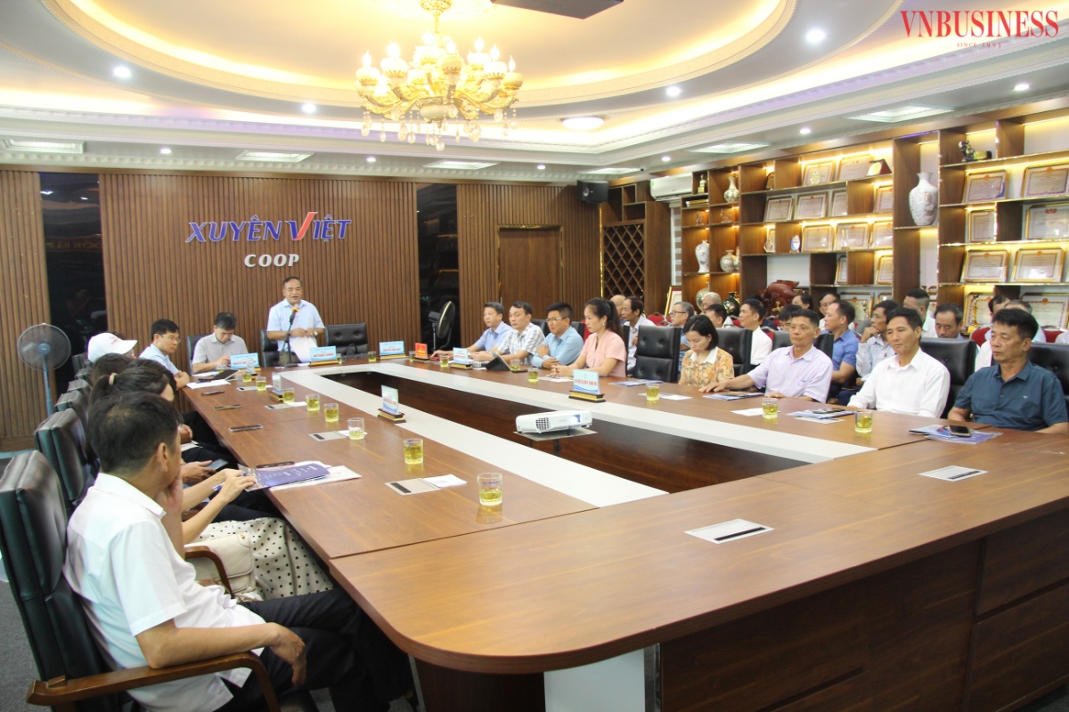 Chủ tịch Liên minh HTX TP Hải Phòng phát biểu chỉ đạo.