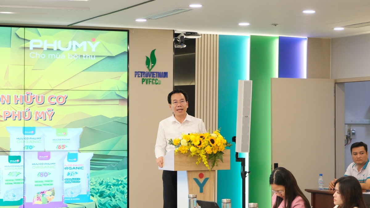 Ông Dương Đức Huy - Cục trưởng Cục Trồng trọt và Bảo vệ thực vật nhấn mạnh phân bón hữu cơ cần được nhìn nhận trong mối quan hệ bổ trợ với phân bón vô cơ.