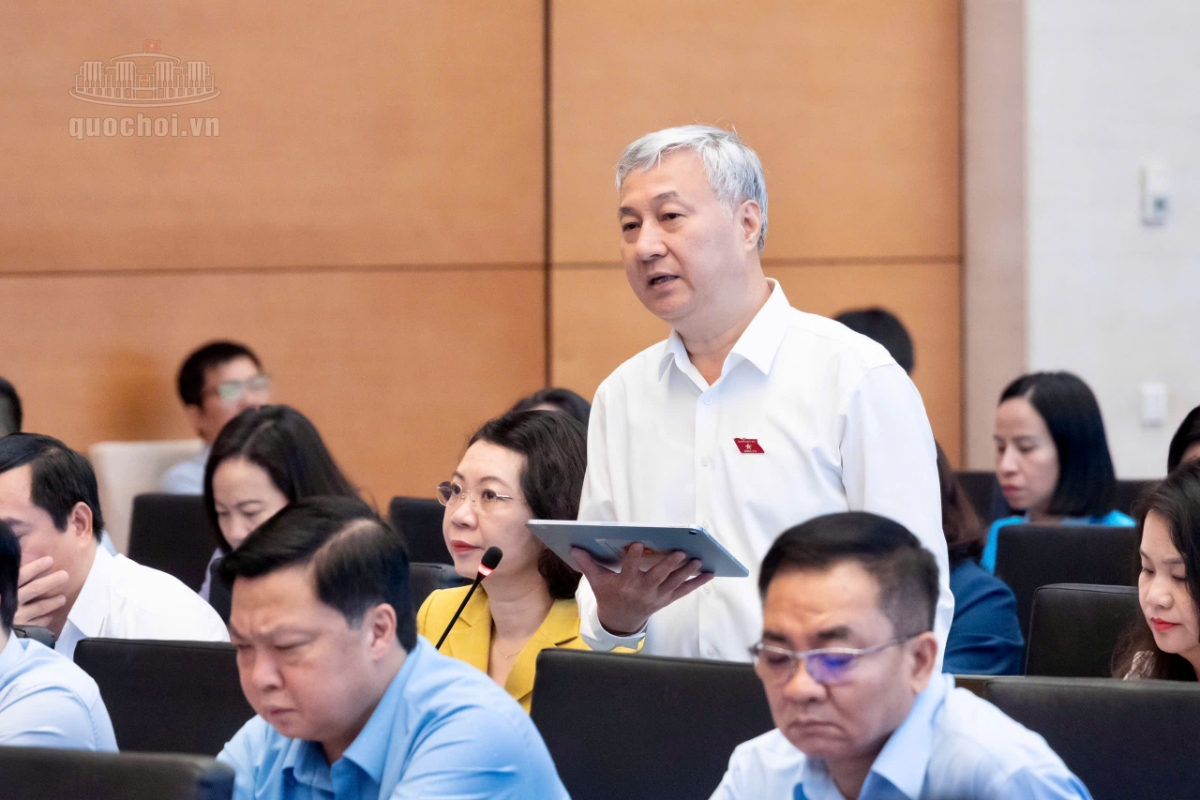 Đại biểu Trần Văn Lâm - Đoàn ĐBQH tỉnh Bắc Ninh phát biểu. (Ảnh: Quochoi.vn)