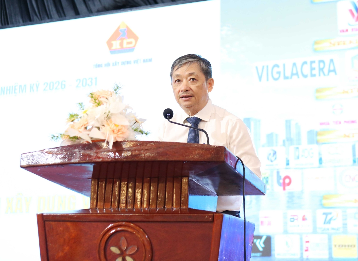 TS. Đặng Việt Dũng, Chủ tịch Tổng hội Xây dựng Việt Nam, phát biểu tại sự kiện. (Ảnh: Trần Lân)