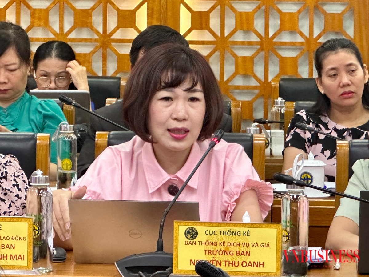 Bà Nguyễn Thu Oanh, Trưởng ban Thống kê Dịch vụ và Giá, Cục Thống kê, Bộ Tài chính