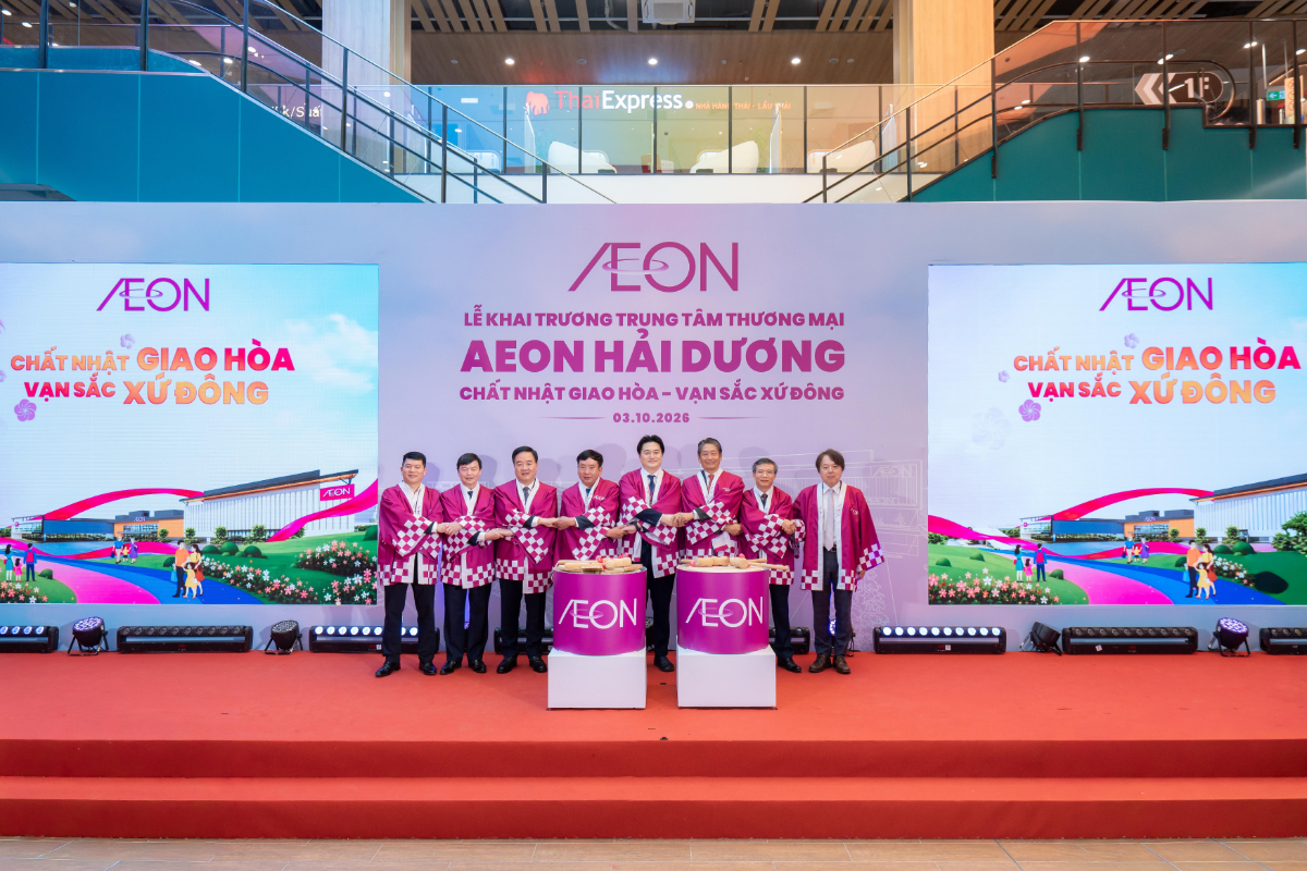 AEON Việt Nam khai trương Trung tâm Thương mại AEON Hải Dương tại phường Thạch Khôi, thành phố Hải Phòng.