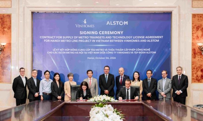 Vingroup và Alstom hợp tác công nghệ để phát triển tuyến đường sắt đô thị Hà Nội thế hệ mới