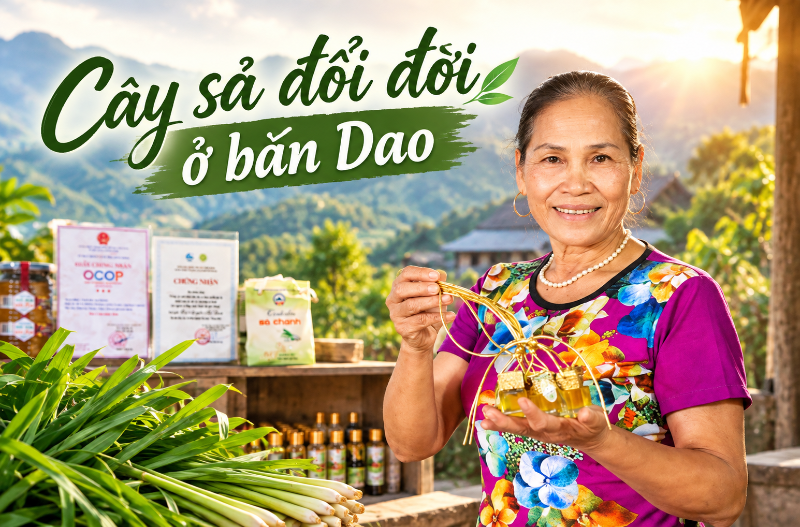 Cây sả đổi đời ở bản Dao