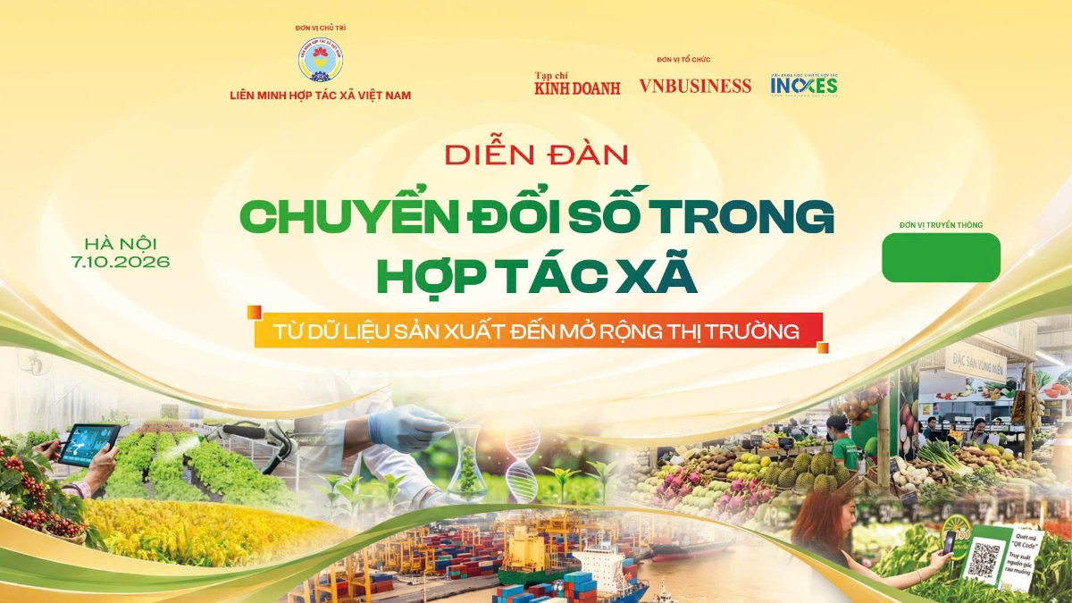 Diễn đàn kỳ vọng góp phần kết nối 3 yếu tố dữ liệu, công nghệ và thị trường, qua đó thúc đẩy chuyển đổi số theo hướng thực chất, phù hợp hơn với điều kiện của khu vực kinh tế tập thể.