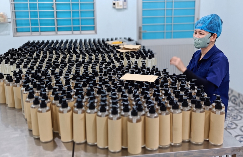 Các sản phẩm thảo mộc đạt chuẩn OCOP của HTX Anh Minh đang từng bước mở rộng thị trường ngoài địa bàn.