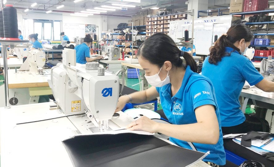 Hoạt động sản xuất tại Công ty TNHH Thương mại dịch vụ và sản xuất Minh Tâm (Cụm công nghiệp Dương Liễu, Hà nội).
