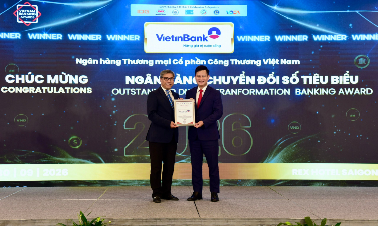 VietinBank liên tiếp được vinh danh với thành quả chuyển đổi số toàn diện