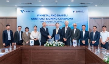 Vinmetal hợp tác với Danieli sản xuất thép ray đường sắt cao tốc và đô thị tại Việt Nam