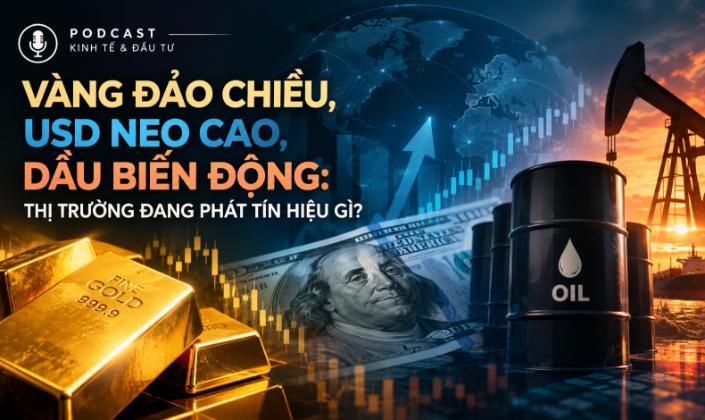 Vàng đảo chiều, USD neo cao, dầu biến động: Thị trường đang phát tín hiệu gì?