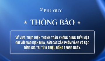 Mua bán vàng từ 5 triệu đồng phải chuyển khoản