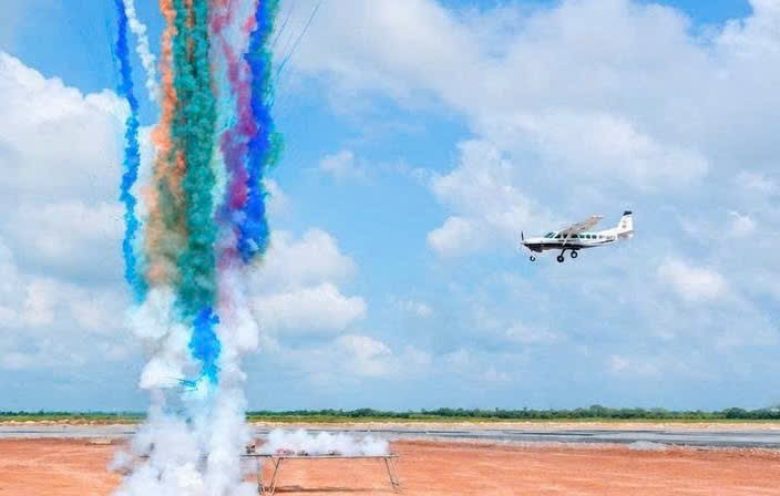 Ngày 15/10/2026, CHK Quảng Trị đã tổ chức chuyến bay kỹ thuật đầu tiên để kiểm tra, rà soát an toàn tĩnh không. Ảnh: Anh Chiến.