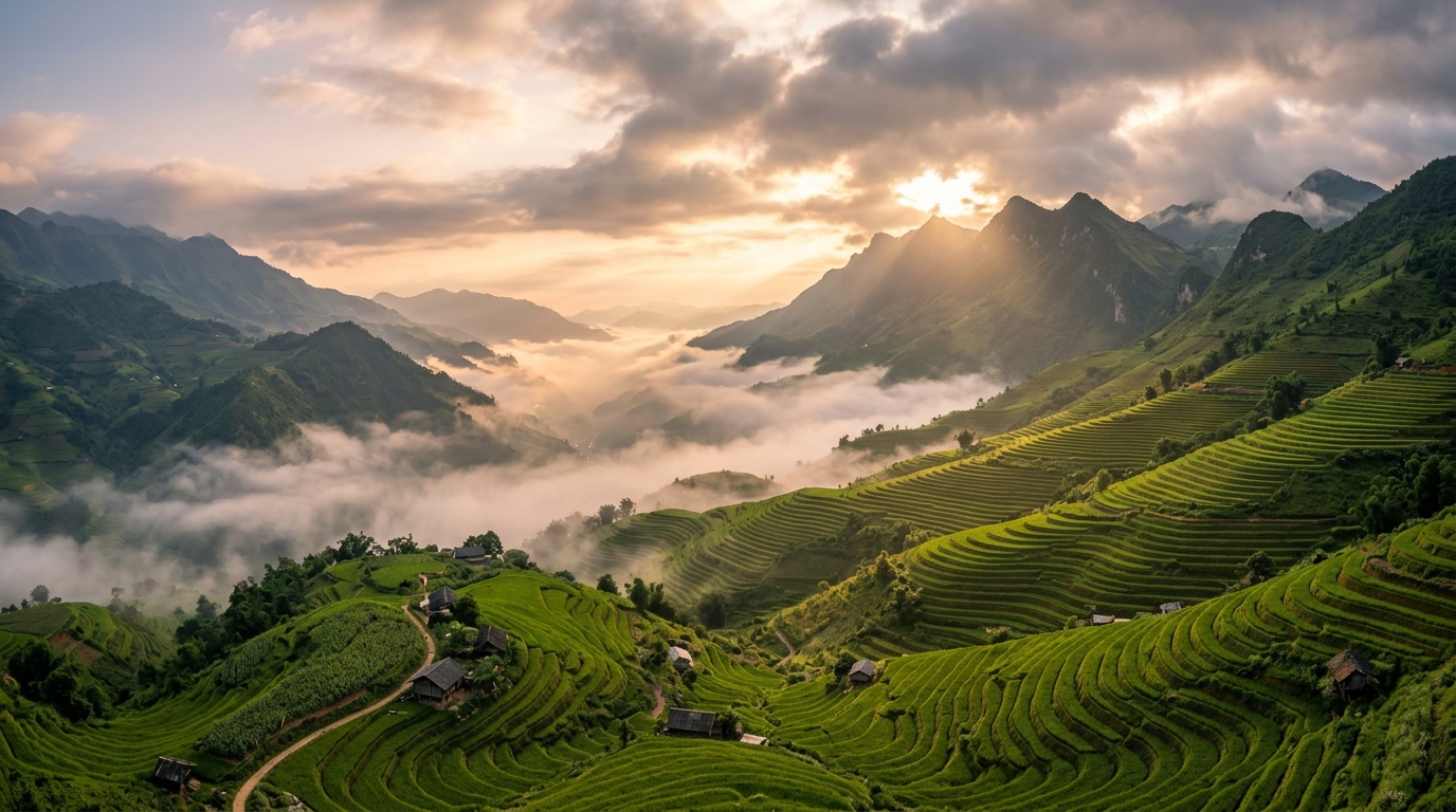Toàn cảnh đồi nương xã Nậm Chày, tỉnh Lào Cai