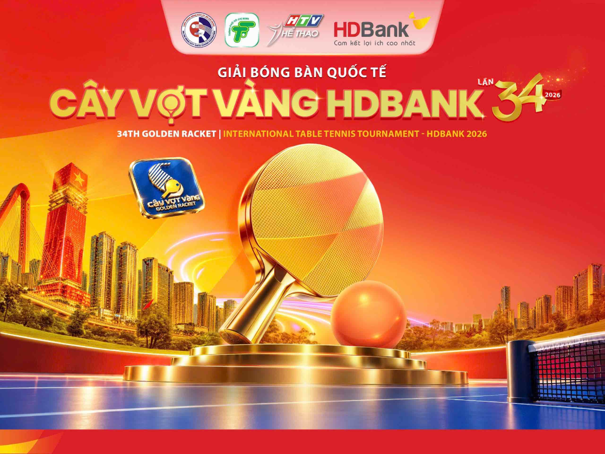 Giải Bóng bàn Quốc tế Cây vợt vàng – HDBank lần thứ 34 sẽ diễn ra vào tháng 11 tới, đánh dấu sự trở lại của sân chơi quốc tế giàu truyền thống sau mùa giải 2019.