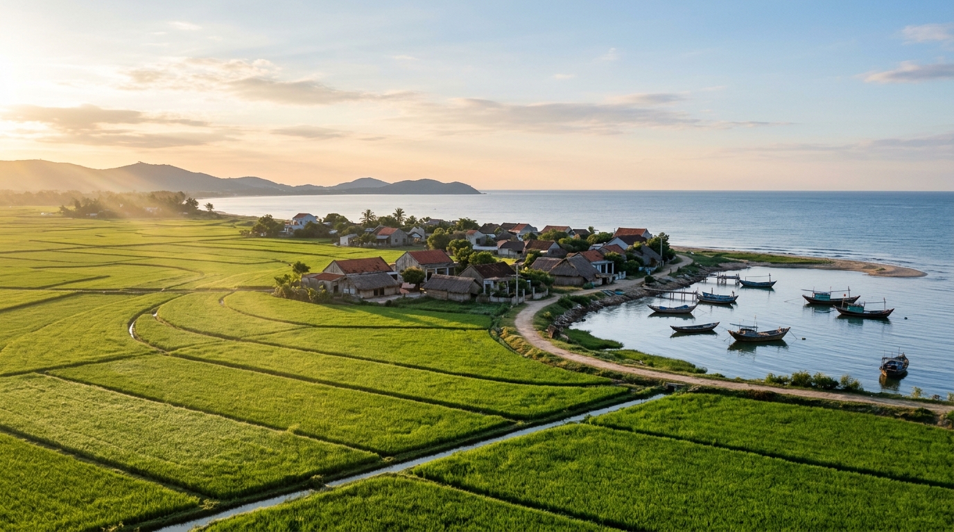 Vùng quê ven biển trù phú tỉnh Quảng Trị