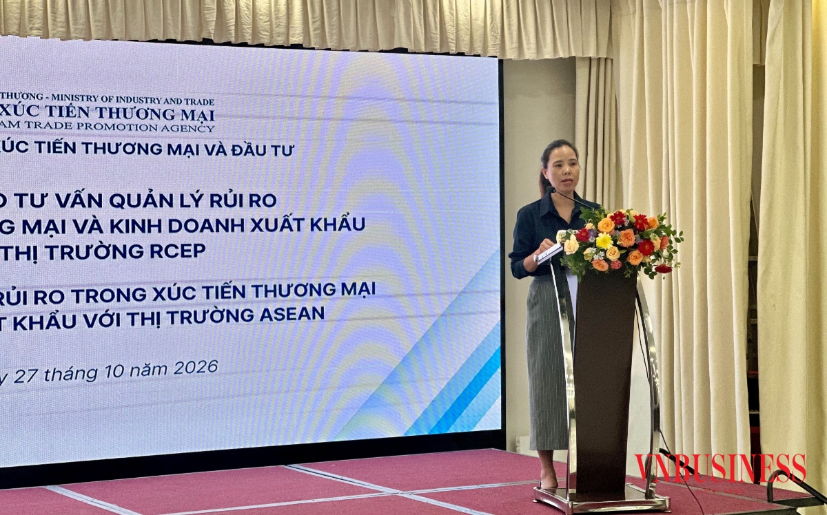 Bà Nguyễn Thị Thu Thuỷ, Phó Giám đốc Trung tâm Xúc tiến thương mại và đầu tư, Cục Xúc tiến thương mại, Bộ Công Thương.