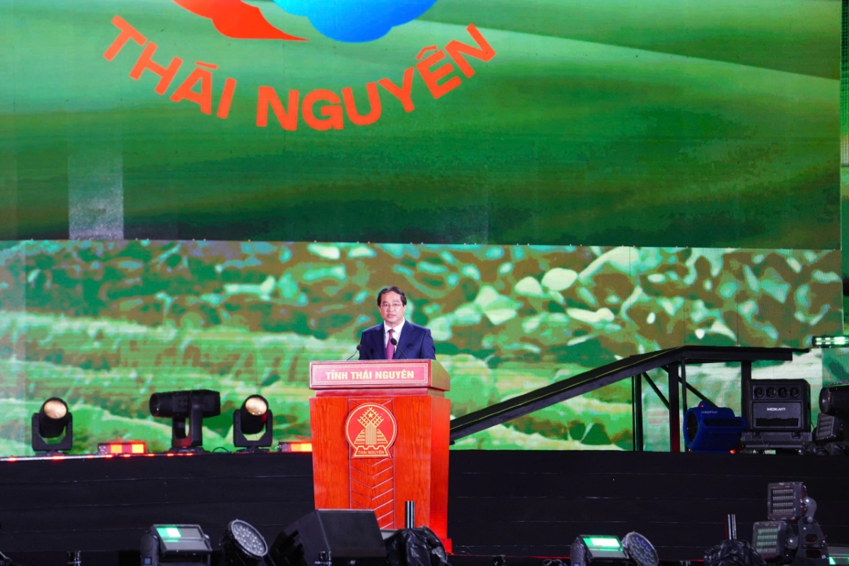Bí thư Tỉnh ủy Thái Nguyên Trịnh Xuân Trường phát biểu khai mạc buổi Lễ.